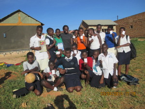 Uganda's Central High School FCA Huddle.